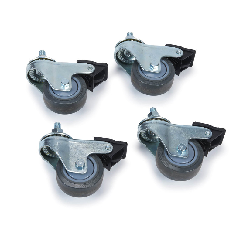 3" Heavy Duty Steel Stand Casters Set - 4 Piece
